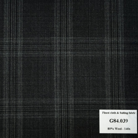 [Call] G84.039 Kevinlli V7 - Vải Suit 80% Wool - Xám than caro